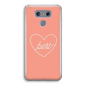 CaseCompany Best heart: LG G6 Transparant Hoesje