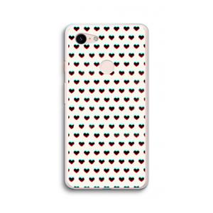 CaseCompany Hartjes: Google Pixel 3 XL Transparant Hoesje