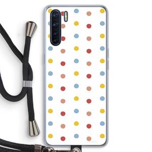 CaseCompany Bollen: Oppo A91 Transparant Hoesje met koord