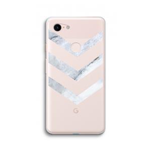 CaseCompany Marmeren pijlen: Google Pixel 3 XL Transparant Hoesje