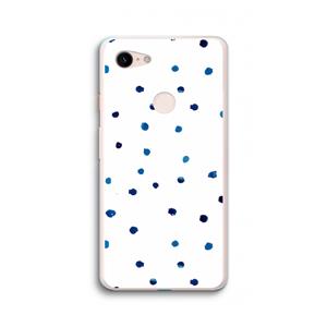 CaseCompany Blauwe stippen: Google Pixel 3 XL Transparant Hoesje