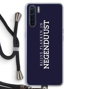 CaseCompany Blijve plakken in Negenduust: Oppo A91 Transparant Hoesje met koord