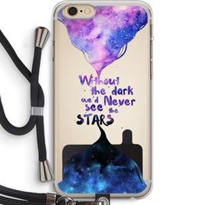 CaseCompany Stars quote: iPhone 6 PLUS / 6S PLUS Transparant Hoesje met koord