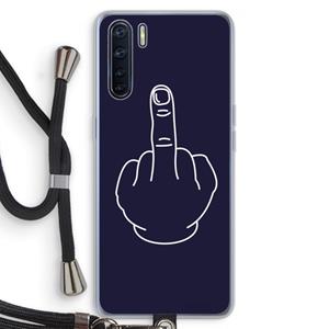 CaseCompany F**k U: Oppo A91 Transparant Hoesje met koord