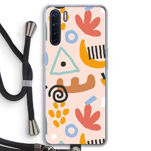 CaseCompany Abstract: Oppo A91 Transparant Hoesje met koord