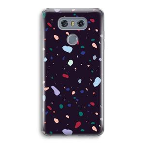 CaseCompany Dark Rounded Terrazzo: LG G6 Transparant Hoesje