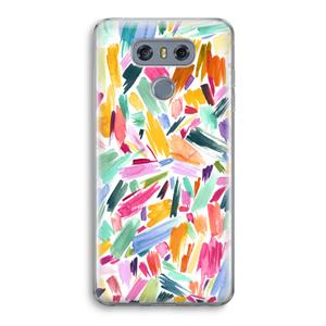CaseCompany Watercolor Brushstrokes: LG G6 Transparant Hoesje