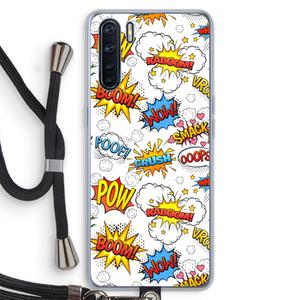 CaseCompany Pow Smack: Oppo A91 Transparant Hoesje met koord