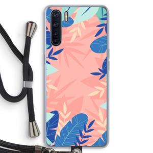 CaseCompany Tropisch: Oppo A91 Transparant Hoesje met koord