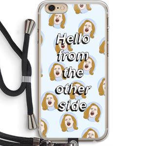 CaseCompany Hello: iPhone 6 PLUS / 6S PLUS Transparant Hoesje met koord