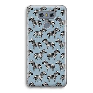 CaseCompany Zebra: LG G6 Transparant Hoesje