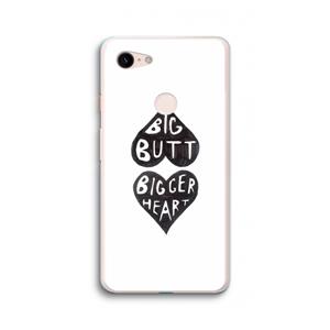 CaseCompany Big butt bigger heart: Google Pixel 3 XL Transparant Hoesje