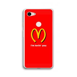 CaseCompany I'm lovin' you: Google Pixel 3 XL Transparant Hoesje