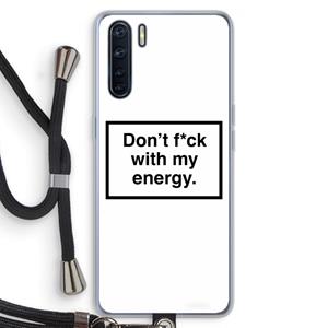 CaseCompany My energy: Oppo A91 Transparant Hoesje met koord
