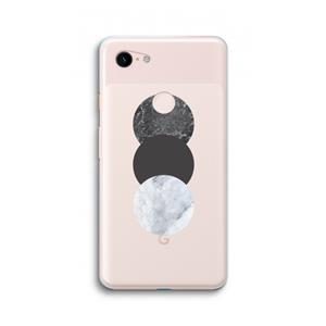 CaseCompany Marmeren cirkels: Google Pixel 3 XL Transparant Hoesje