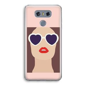 CaseCompany Red lips: LG G6 Transparant Hoesje
