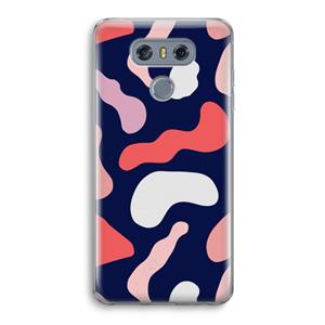 CaseCompany Memphis Shapes Pink: LG G6 Transparant Hoesje