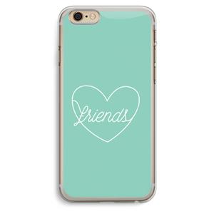 CaseCompany Friends heart pastel: iPhone 6 Plus / 6S Plus Transparant Hoesje