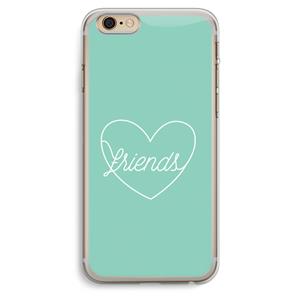 CaseCompany Friends heart pastel: iPhone 6 Plus / 6S Plus Transparant Hoesje