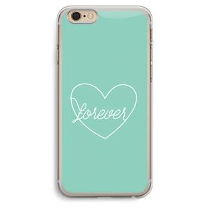 CaseCompany Forever heart pastel: iPhone 6 Plus / 6S Plus Transparant Hoesje