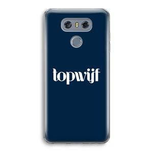 CaseCompany Topwijf Navy: LG G6 Transparant Hoesje