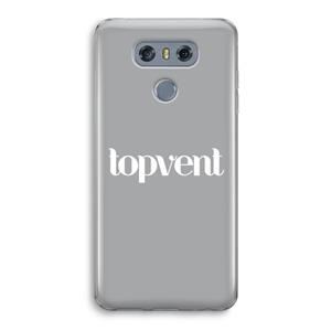 CaseCompany Topvent Grijs Wit: LG G6 Transparant Hoesje