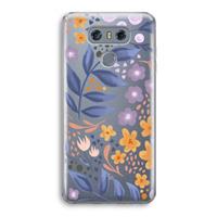 CaseCompany Flowers with blue leaves: LG G6 Transparant Hoesje