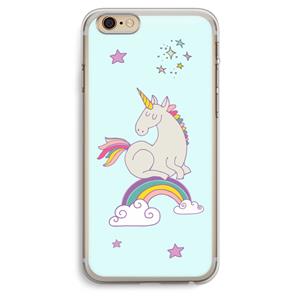 CaseCompany Regenboog eenhoorn: iPhone 6 Plus / 6S Plus Transparant Hoesje