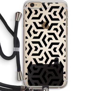 CaseCompany Crazy pattern: iPhone 6 PLUS / 6S PLUS Transparant Hoesje met koord