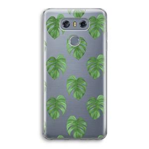 CaseCompany Monstera leaves: LG G6 Transparant Hoesje