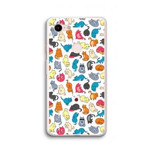 CaseCompany Kleurrijke katten: Google Pixel 3 XL Transparant Hoesje