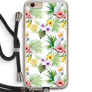 CaseCompany Gele kuif: iPhone 6 PLUS / 6S PLUS Transparant Hoesje met koord