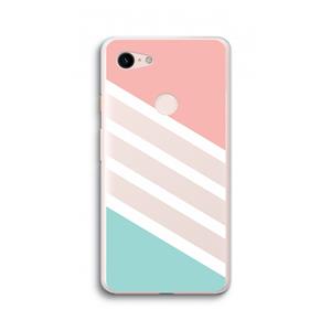 CaseCompany Strepen pastel: Google Pixel 3 XL Transparant Hoesje