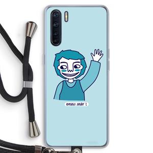 CaseCompany Zwaai: Oppo A91 Transparant Hoesje met koord