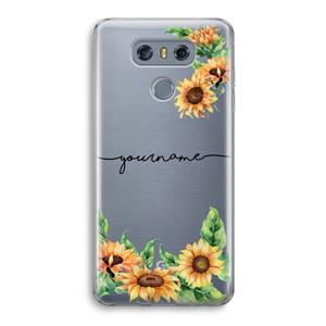 CaseCompany Zonnebloemen: LG G6 Transparant Hoesje