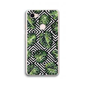 CaseCompany Geometrische jungle: Google Pixel 3 XL Transparant Hoesje