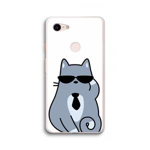 CaseCompany Cool cat: Google Pixel 3 XL Transparant Hoesje