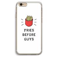 CaseCompany Fries before guys: iPhone 6 Plus / 6S Plus Transparant Hoesje