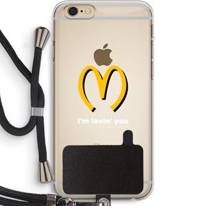 CaseCompany I'm lovin' you: iPhone 6 PLUS / 6S PLUS Transparant Hoesje met koord