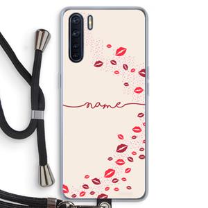 CaseCompany Kusjes: Oppo A91 Transparant Hoesje met koord