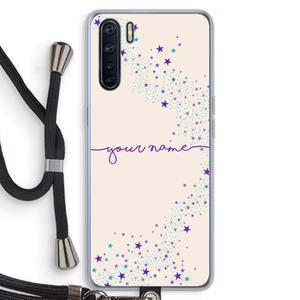 CaseCompany Sterren: Oppo A91 Transparant Hoesje met koord