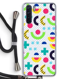 CaseCompany 8-bit N°1: Oppo A91 Transparant Hoesje met koord