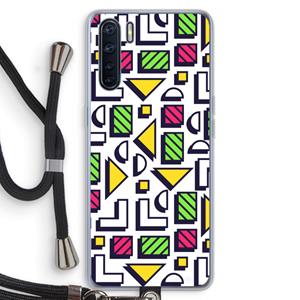 CaseCompany 8-bit N°4: Oppo A91 Transparant Hoesje met koord