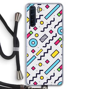 CaseCompany 8-bit N°8: Oppo A91 Transparant Hoesje met koord
