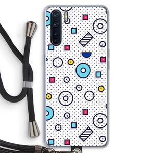 CaseCompany 8-bit N°9: Oppo A91 Transparant Hoesje met koord