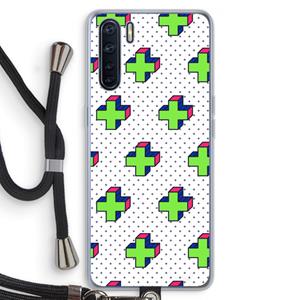 CaseCompany 8-bit N°10: Oppo A91 Transparant Hoesje met koord