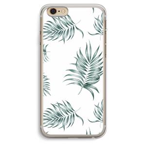 CaseCompany Simple leaves: iPhone 6 Plus / 6S Plus Transparant Hoesje