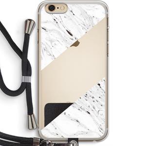 CaseCompany Biggest stripe: iPhone 6 PLUS / 6S PLUS Transparant Hoesje met koord