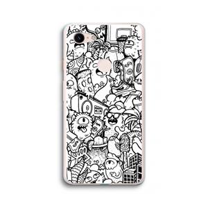 CaseCompany Vexx City #2: Google Pixel 3 XL Transparant Hoesje