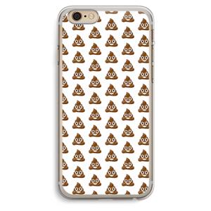 CaseCompany Poop emoji: iPhone 6 Plus / 6S Plus Transparant Hoesje